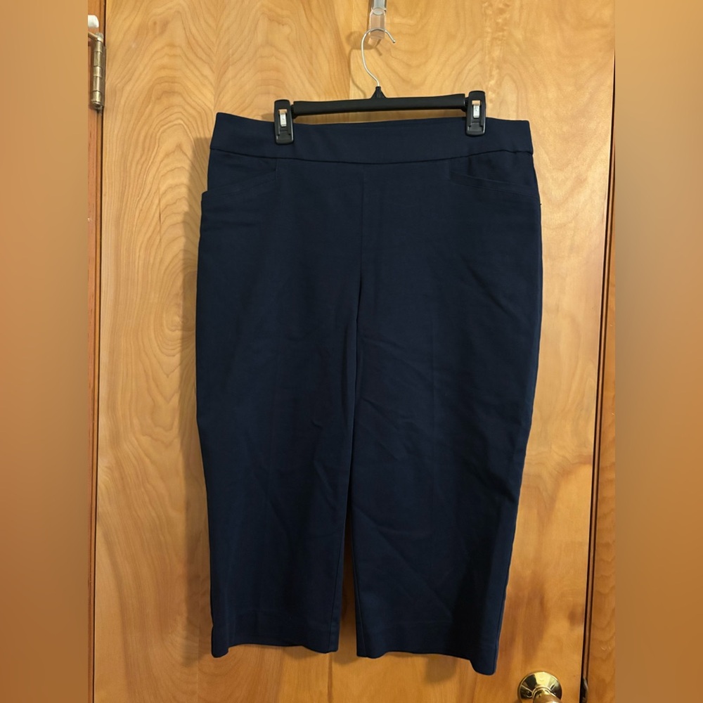 Napa Valley Navy Tailored Ankle Cropped Pants